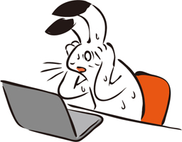 PCでパニクルうさぎ