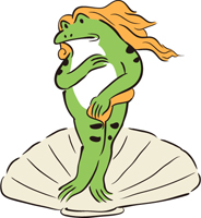 ヴィーナスの誕生カエル